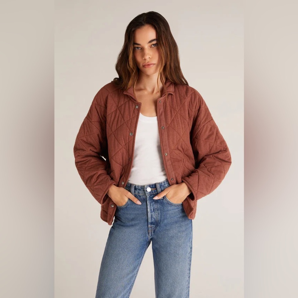Z Supply Maya Quilted Jacket - Whiskey / Small